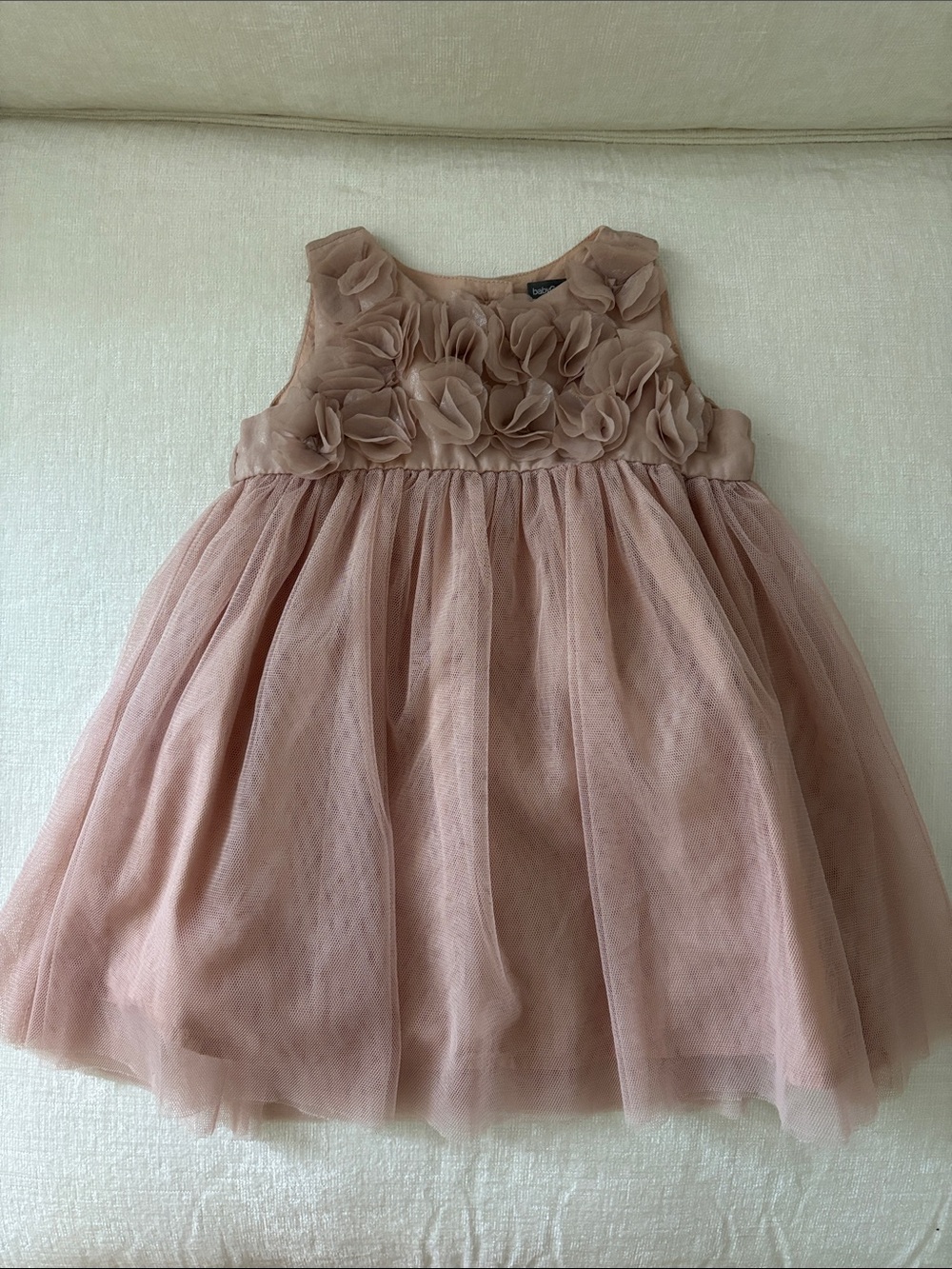 GAP Dusty Pink Floral Appliqué Tulle Dress